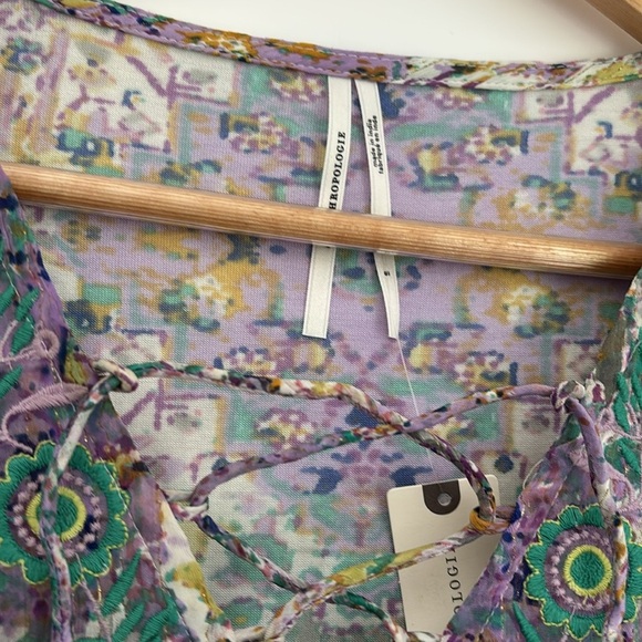 :Price Firm: NWT Anthropologie Odetta Embroidered Top - Picture 6 of 10